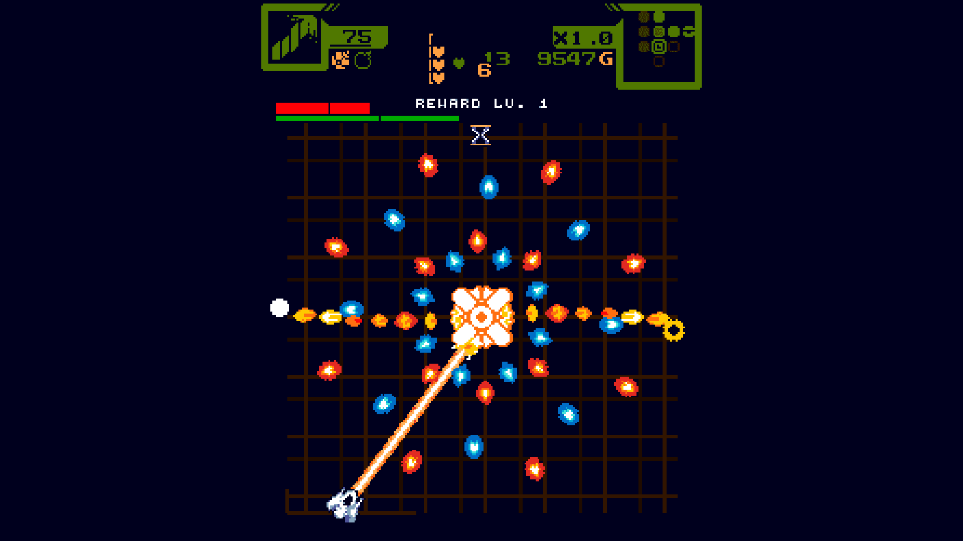 Star of Providence screenshot depicting a miniboss battle